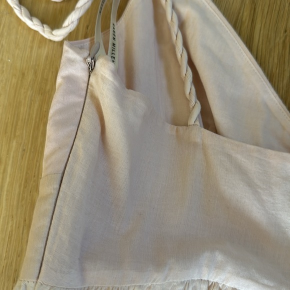Karen Millen Light Pink Dress Embroidered Rope Straps Size 2 - Picture 4 of 6